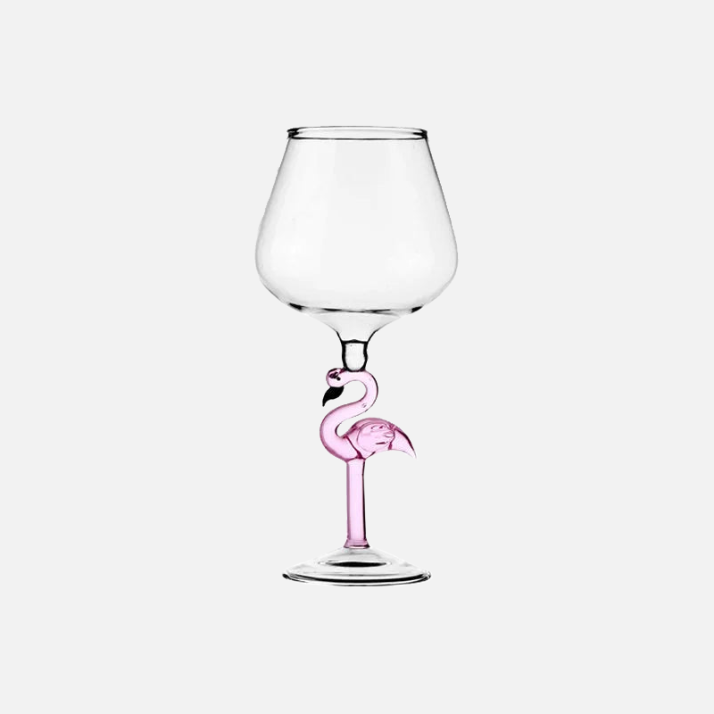 Pink Flamingo Wine Glasses