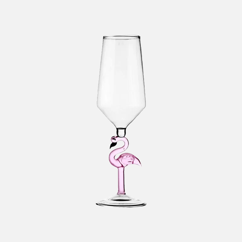 Pink Flamingo Wine Glasses