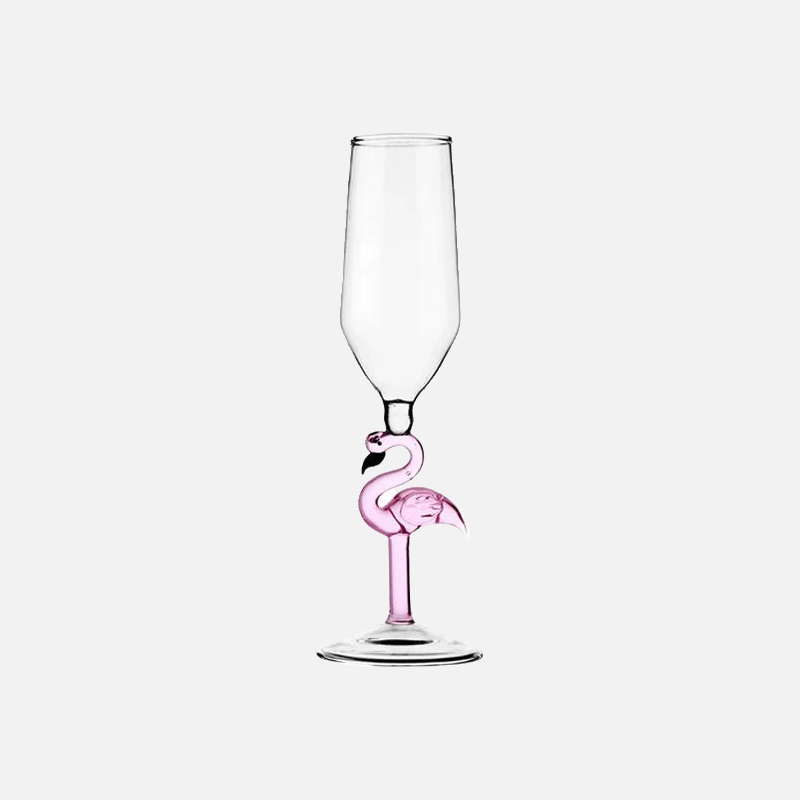 Pink Flamingo Wine Glasses