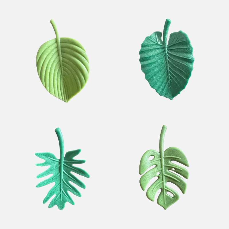 4Pcs/Pack Green Turtle Leaf Fridge Magnet