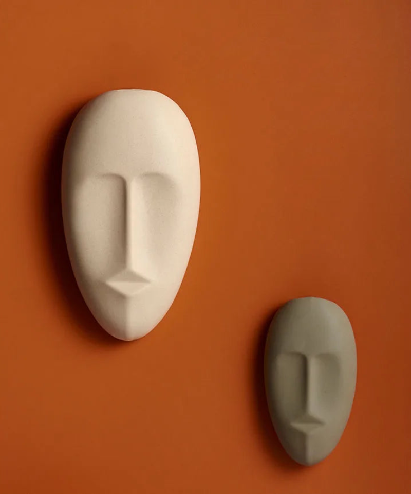 About a Face Ceramic Wall Accent &  Vase