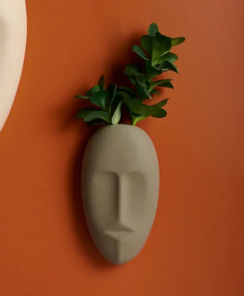 About a Face Ceramic Wall Accent &  Vase