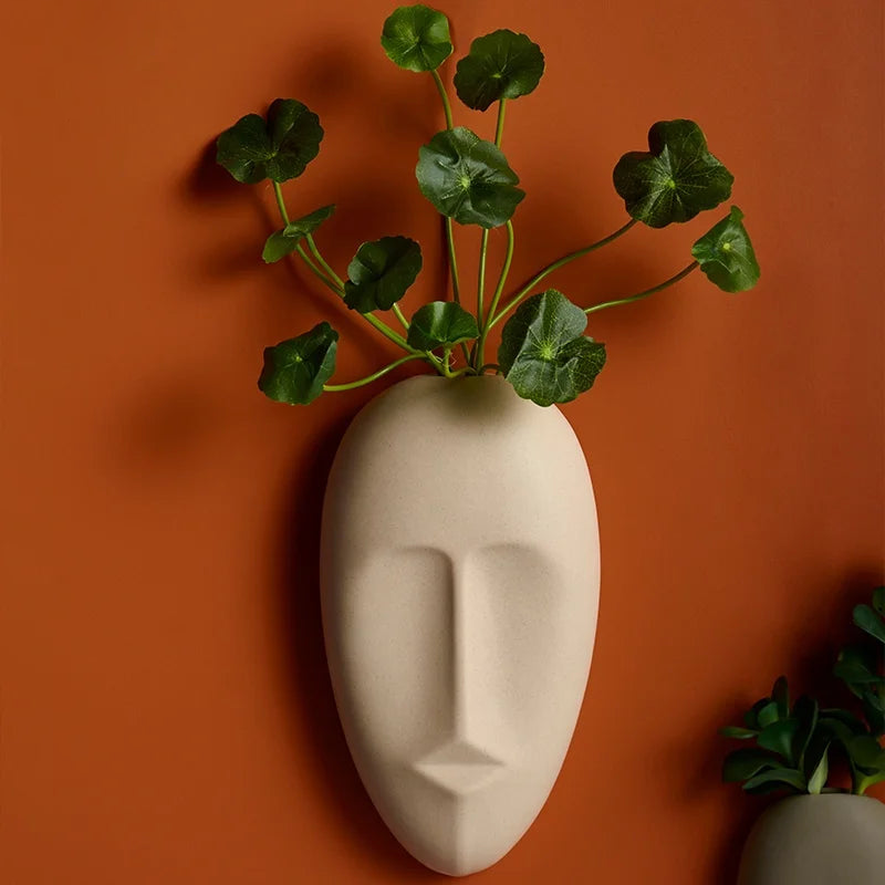 About a Face Ceramic Wall Accent &  Vase