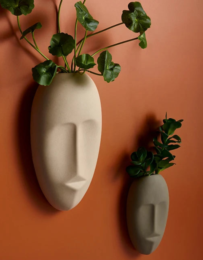 About a Face Ceramic Wall Accent &  Vase