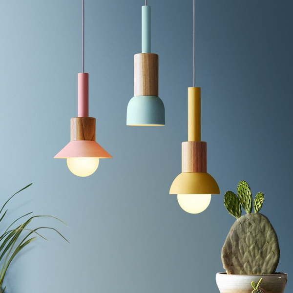 cute Metal & Wood Pendant Lights