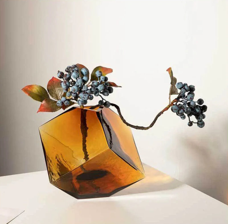 Cube Block Glass Vase