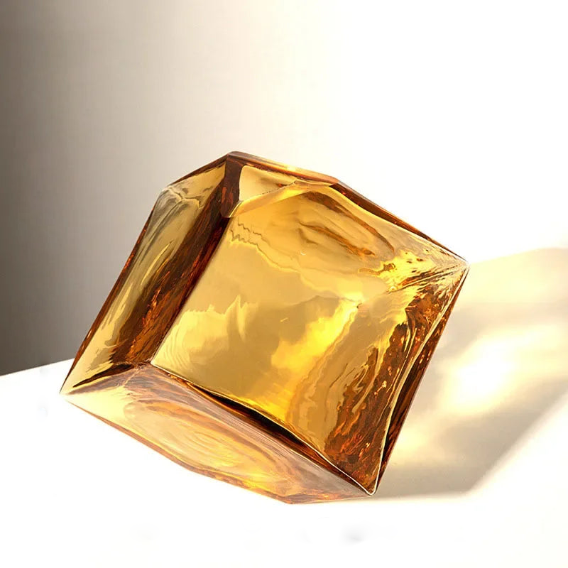 Cube Block Glass Vase