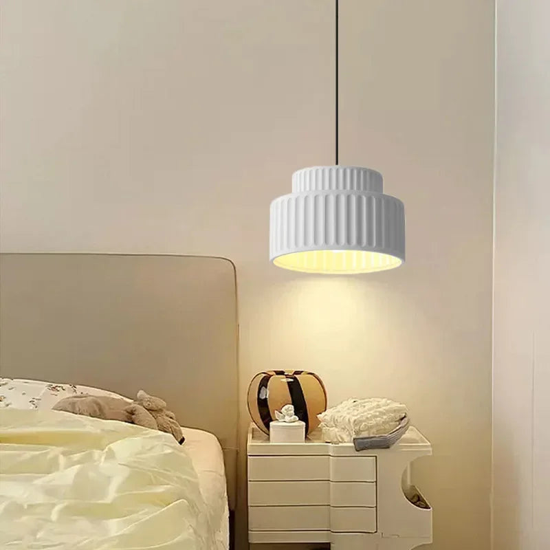 nordic style resin LED pendant light energy saving adjustable pendant light