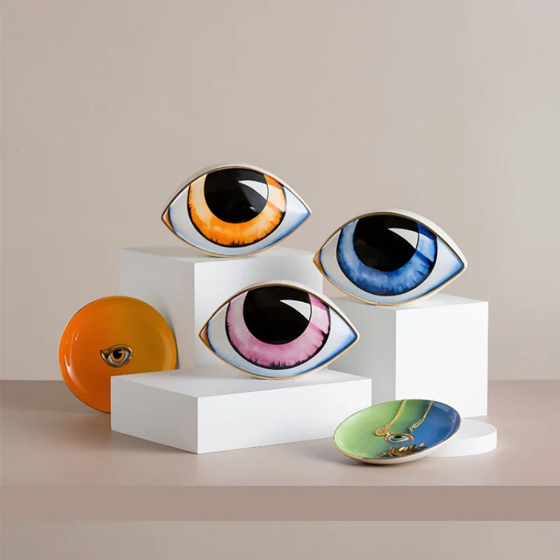 Bold Eye Decorative Accent Surreal Art Piece Sculpture