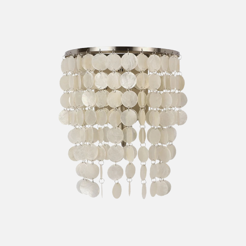 Capiz shell cascading wall lamp accent lamp