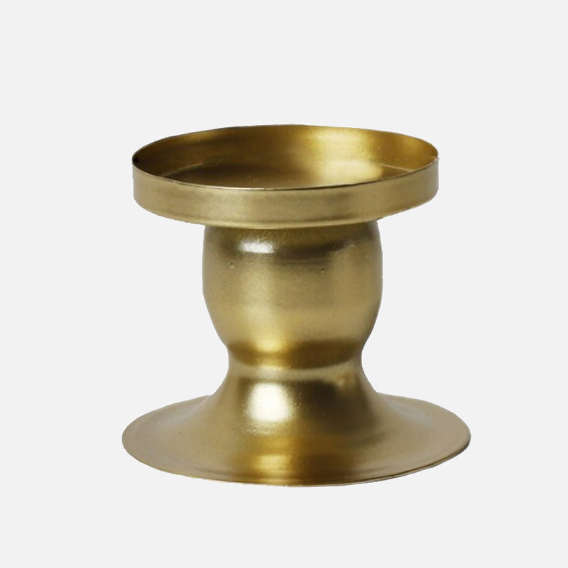 Golden Metal Candle Holder