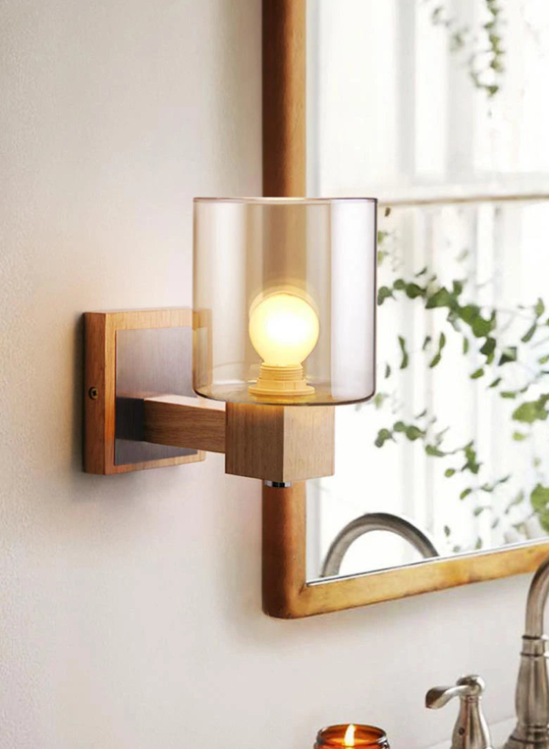 Cognac Modern Glass Wall Sconce decorative wall light fixture