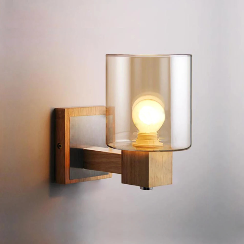 Cognac Modern Glass Wall Sconce decorative wall light fixture