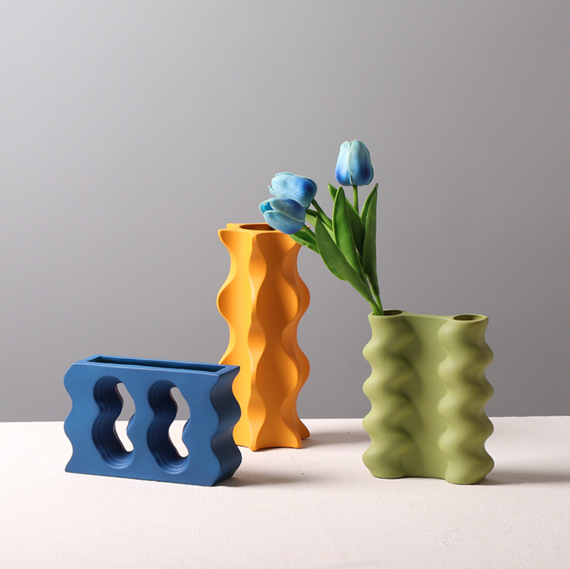 Color Shockwave Ceramic Vase