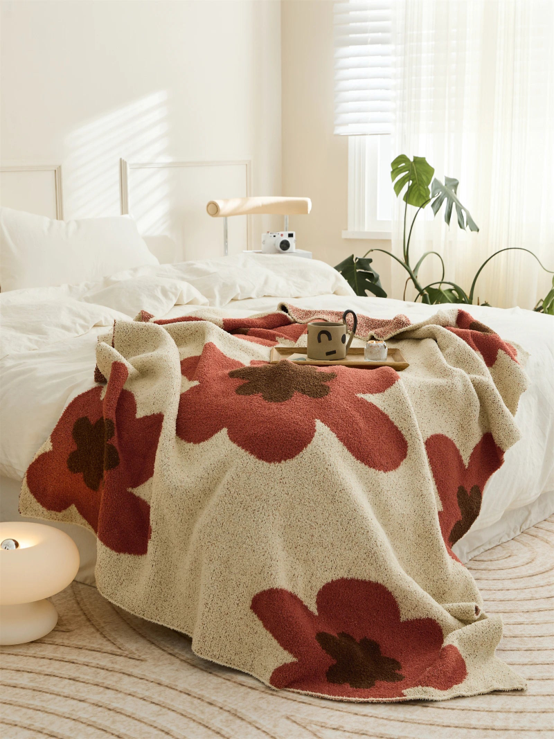 Super Soft Cozy Floral Blanket