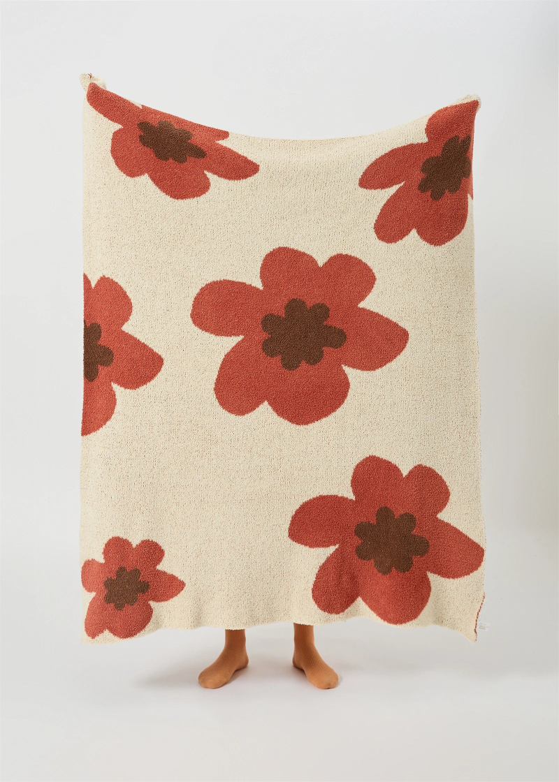 Super Soft Cozy Floral Blanket