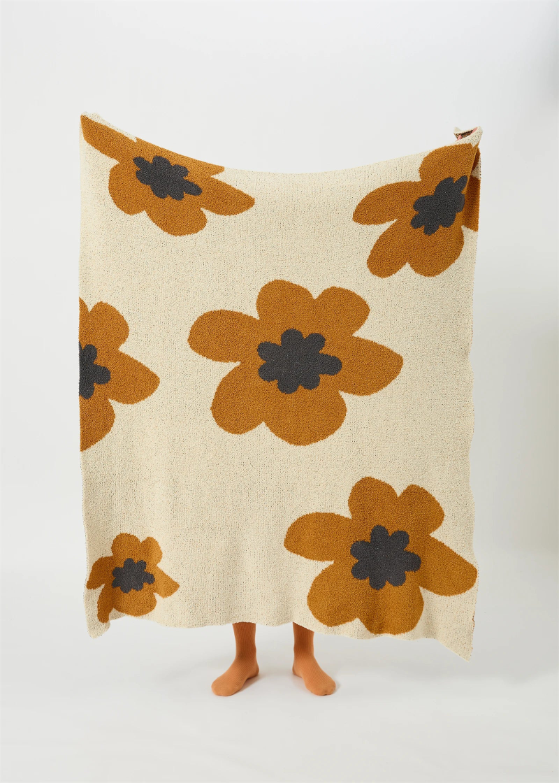 Super Soft Cozy Floral Blanket