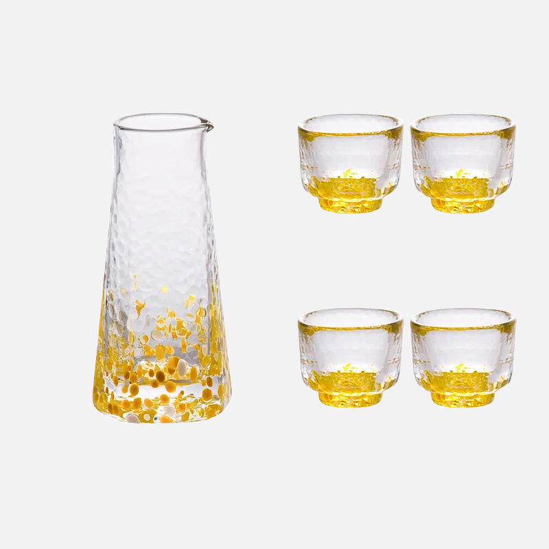 Crystal Sake Pot Shot Glass Set