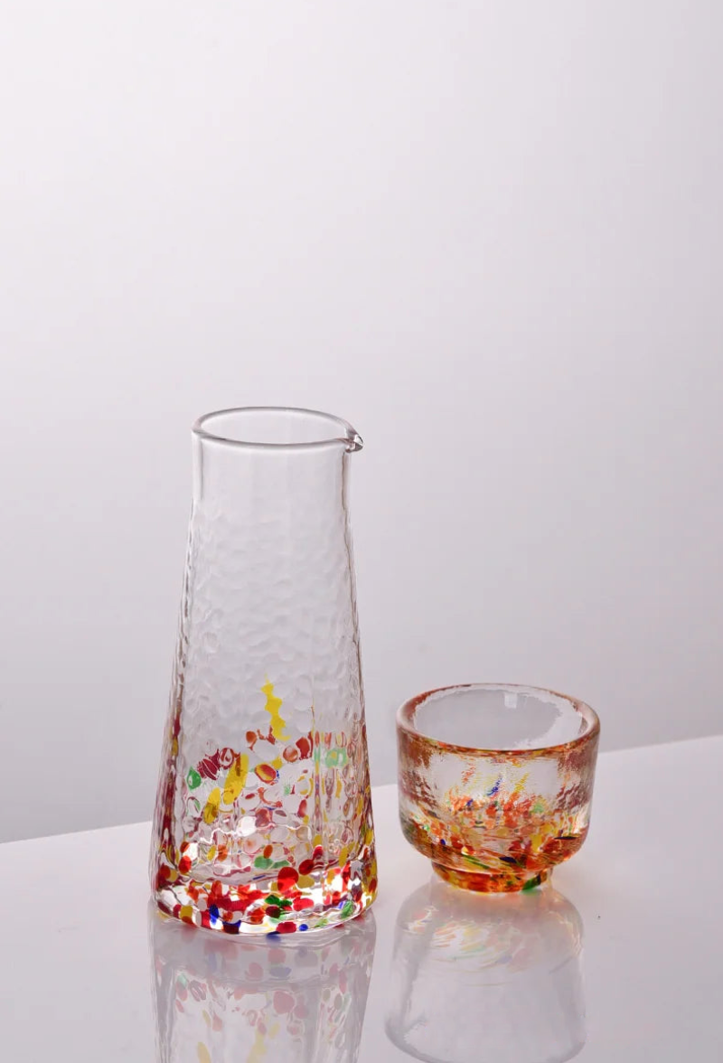 Crystal Sake Pot Shot Glass Set