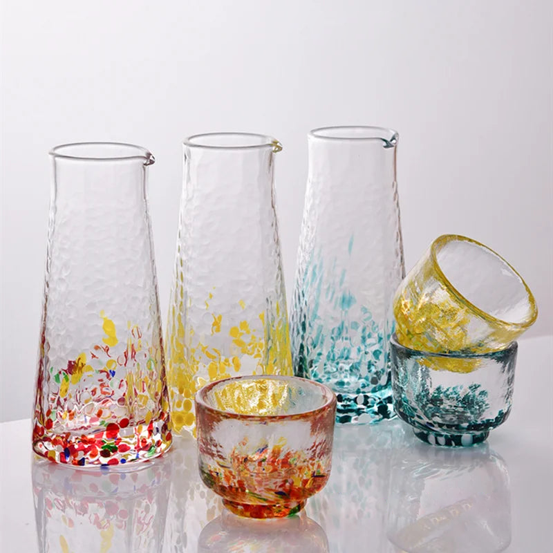 Crystal Sake Pot Shot Glass Set