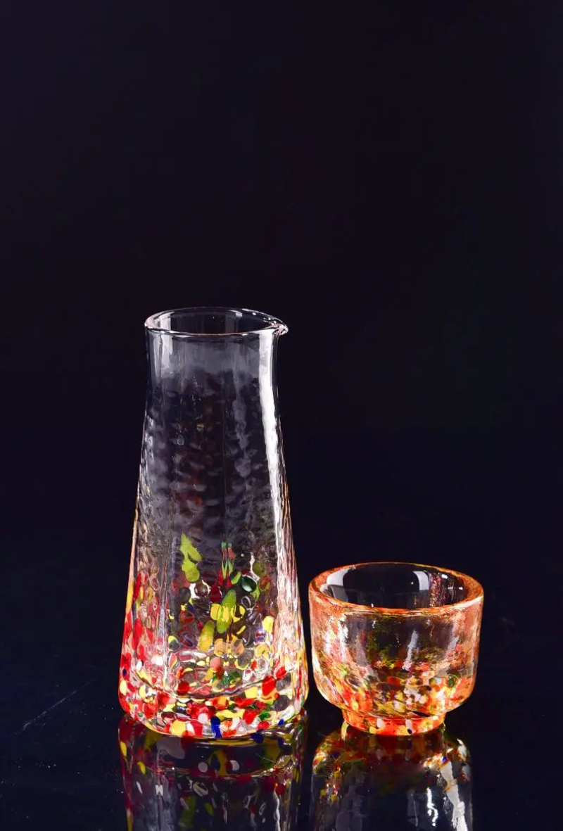 Crystal Sake Pot Shot Glass Set