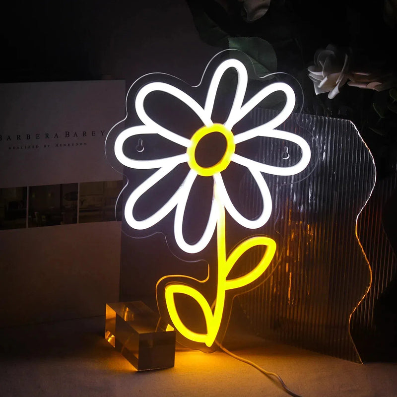 Daisy neon sign party bedroom living room decor