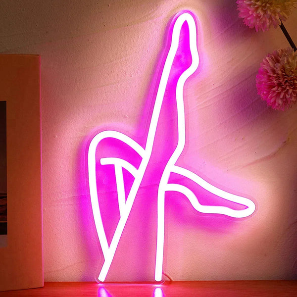 Electric Lady Legs Neon Light Party bar night club bathroom powder room living room decor