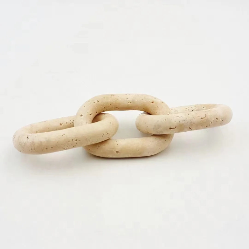 Marble Stone Oval travertine stone chain links