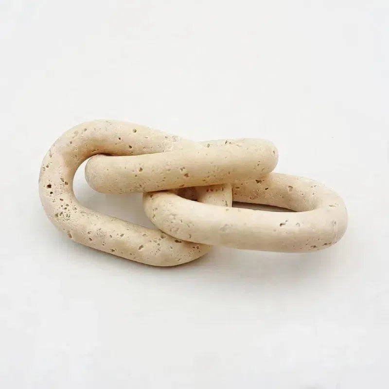 Marble Stone Oval travertine stone chain links