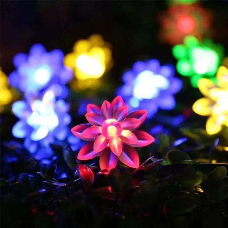 Floral Garden Multi-Color Solar Powered LED Strips