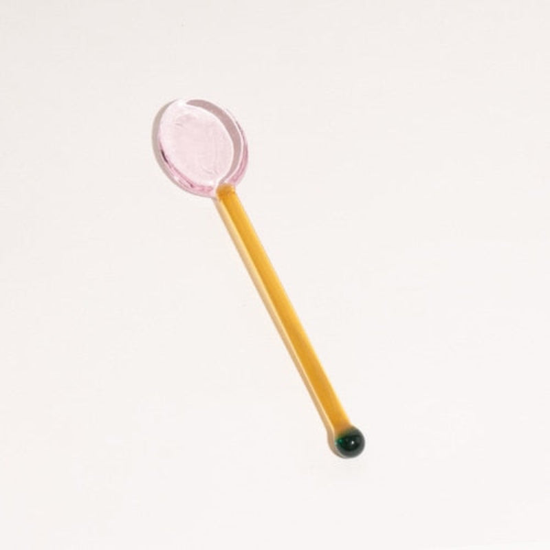 Glass Candy Wavy Stirrer & Spoon