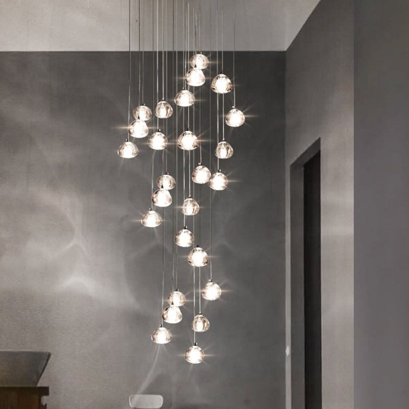 Glass Tear Drop LED Pendant Lights