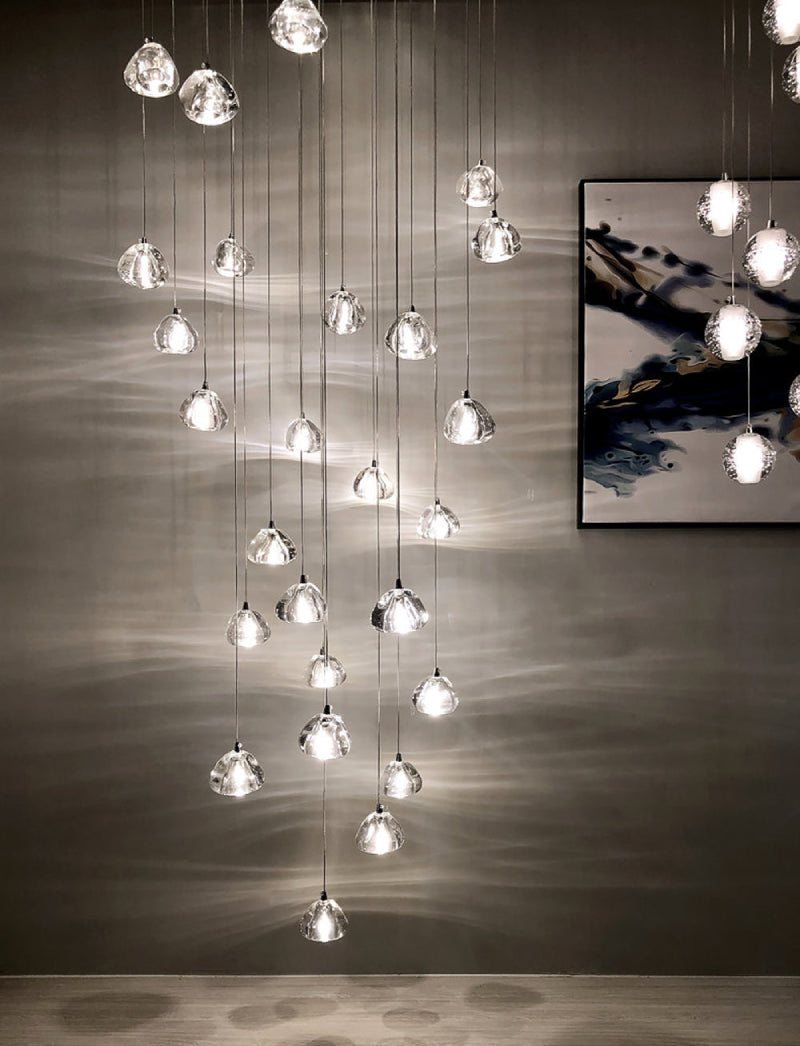 Glass Tear Drop LED Pendant Lights