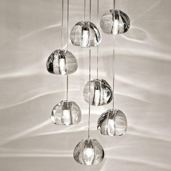 Glass Tear Drop LED Pendant Lights