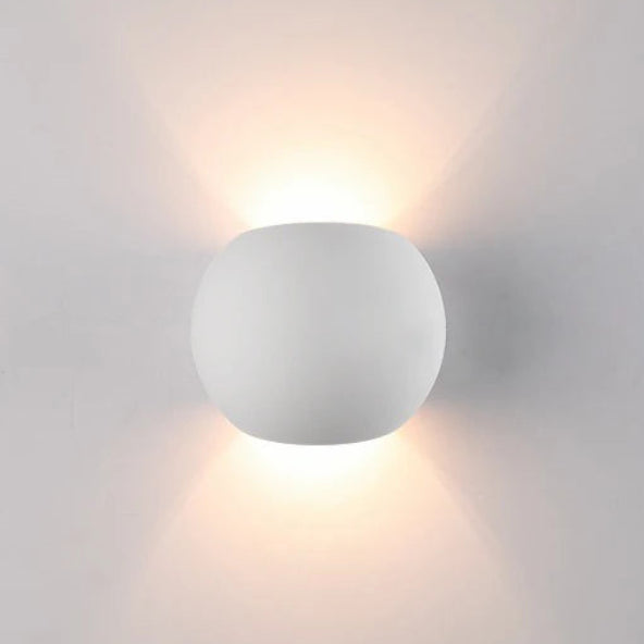 Gypsum LED wall lamp spherical wall light minimalist aesthetic wall light