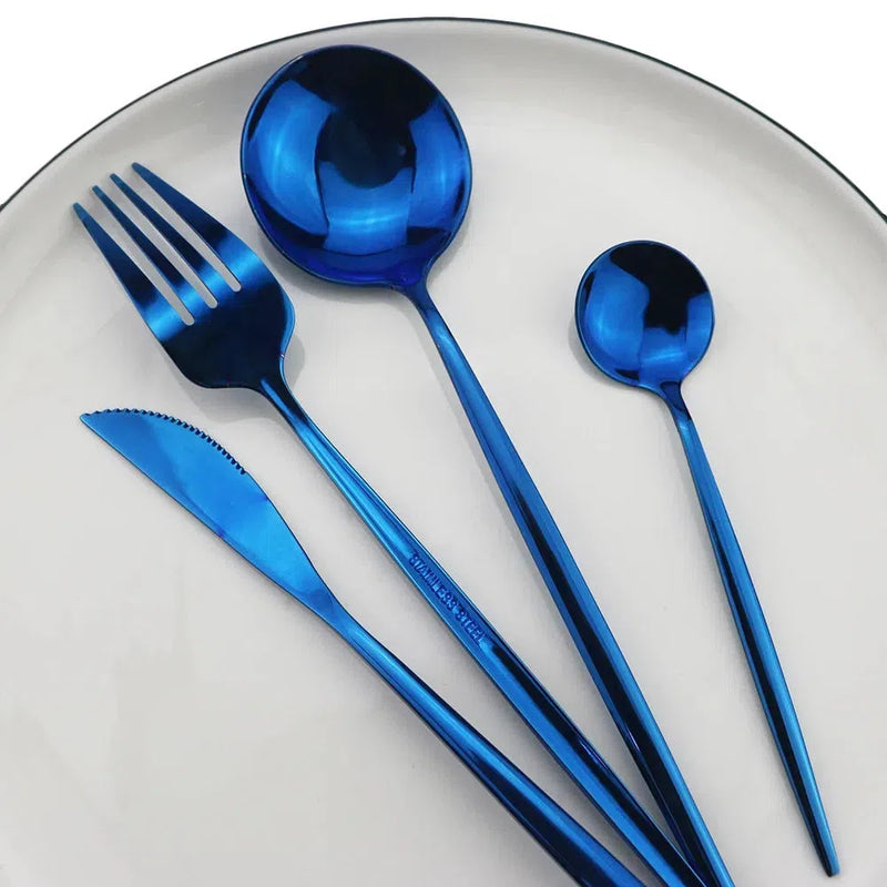 Color Metallics 24 Piece Flatware Set