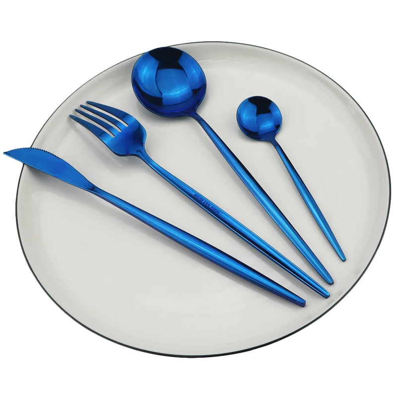 Color Metallics 24 Piece Flatware Set