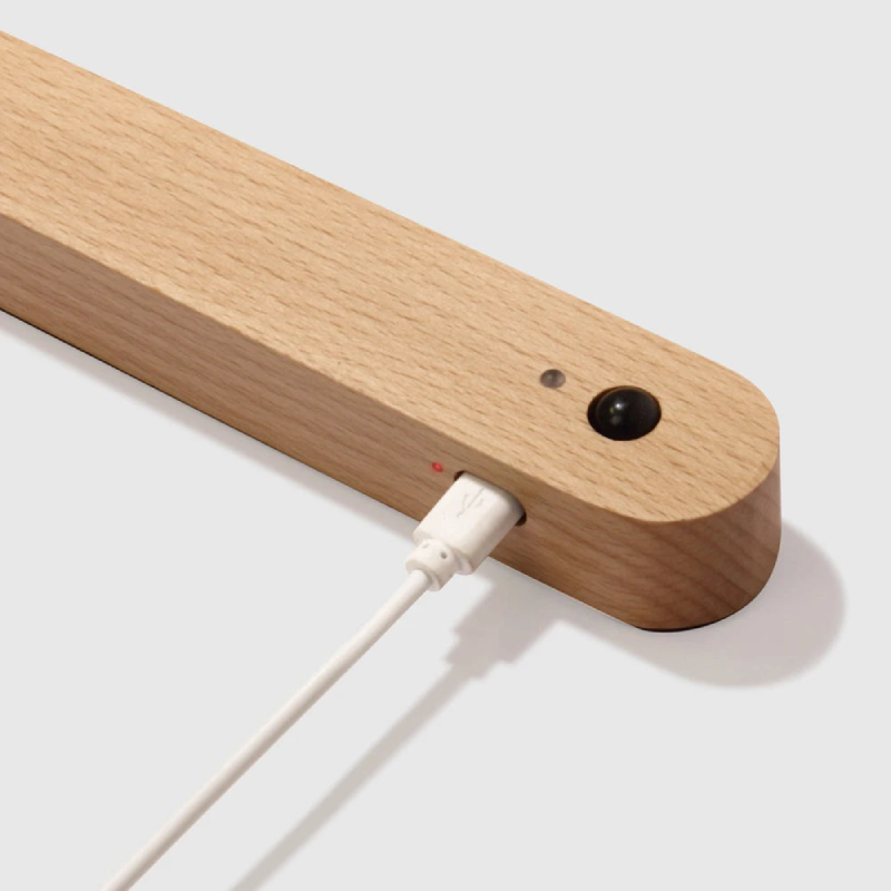 wooden magnetic key holder and nightlight sensor minimalist portable