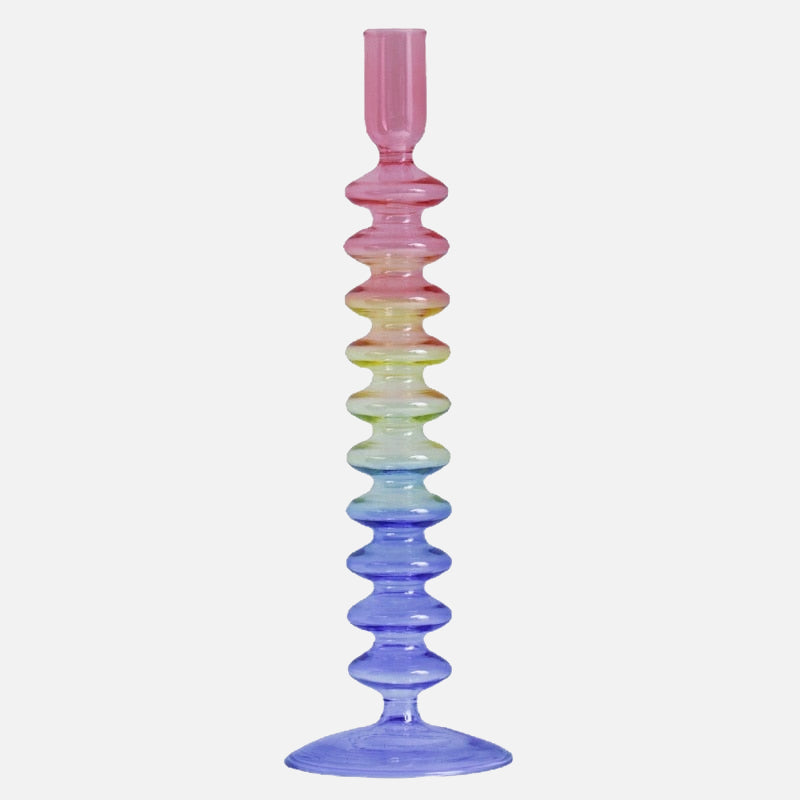 It's a Rainbow Glass Candle Holder