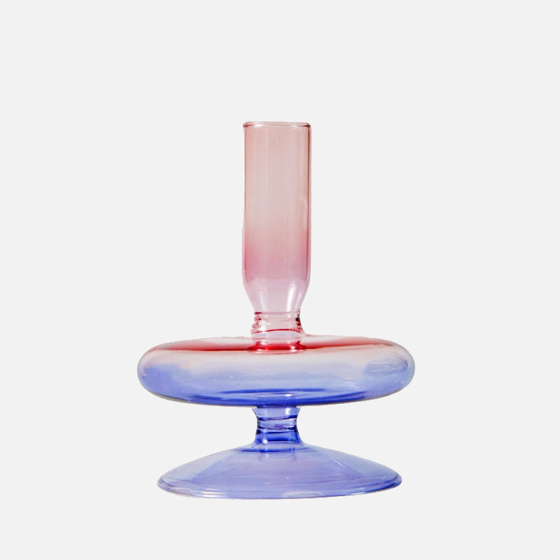 It's a Rainbow Glass Candle Holder