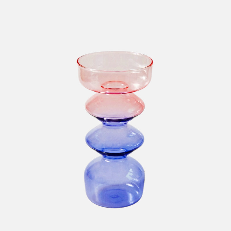 It's a Rainbow Glass Candle Holder