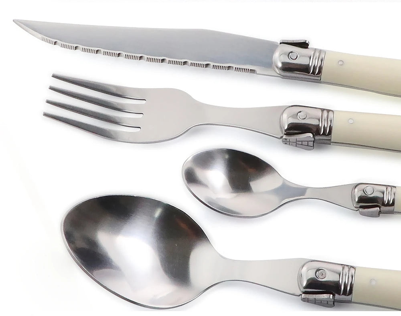 Ivory Laguiole Flatware Cutlery Set