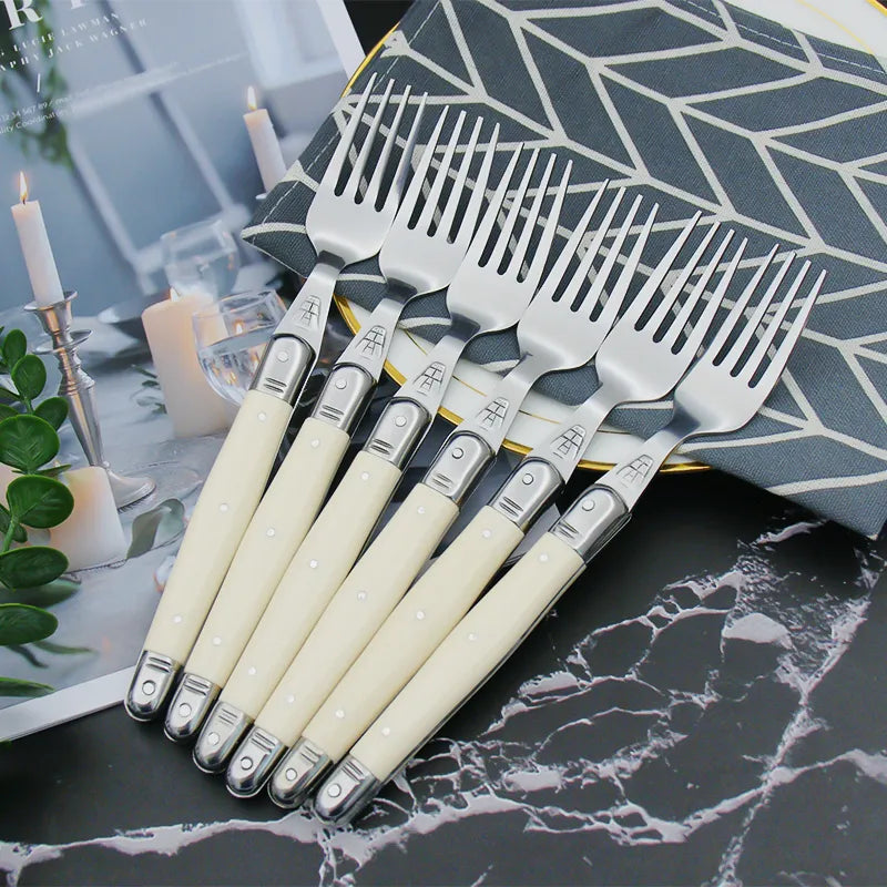 Ivory Laguiole Flatware Cutlery Set