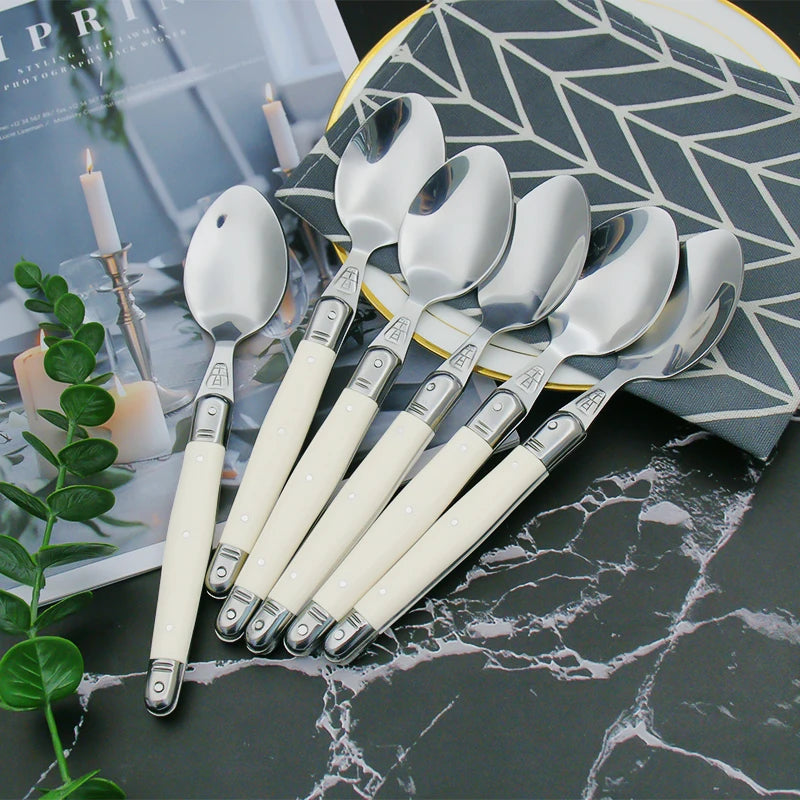 Ivory Laguiole Flatware Cutlery Set