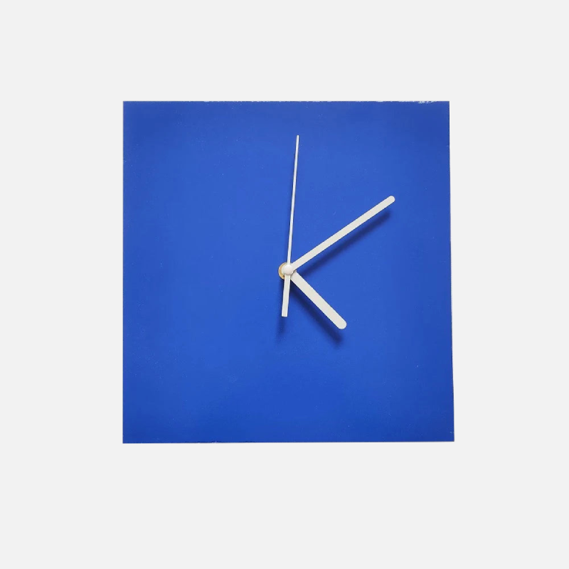 Klein Blue Geometric Wall Clock