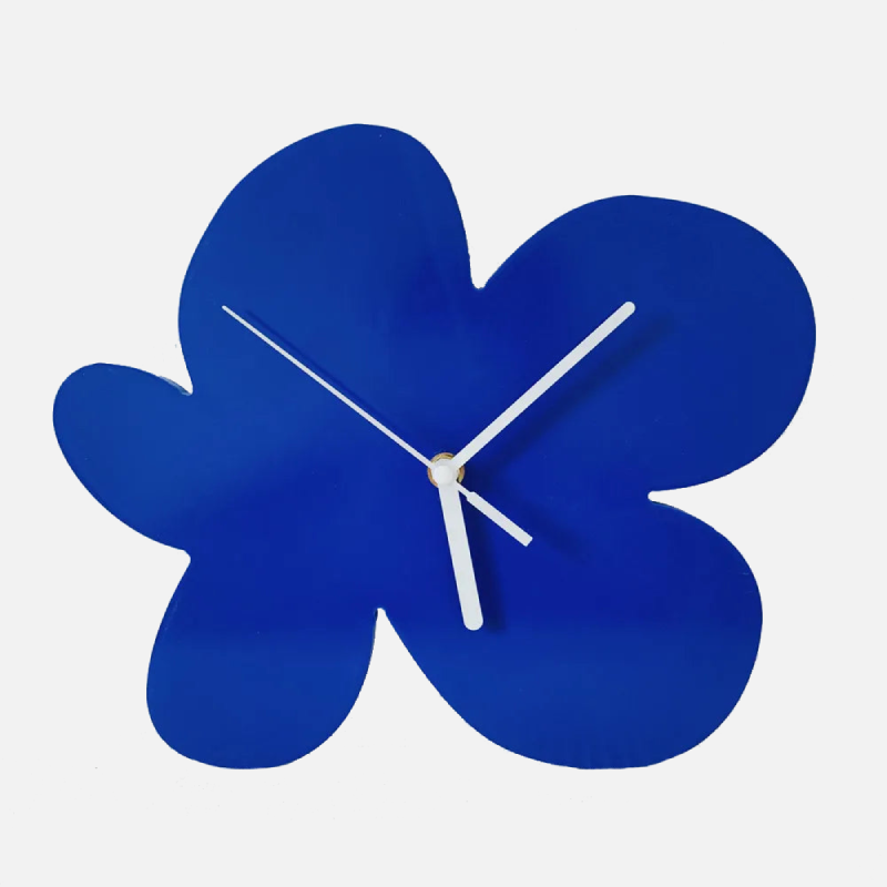 Klein Blue Geometric Wall Clock