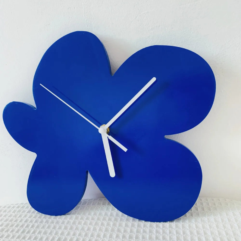 Klein Blue Geometric Wall Clock