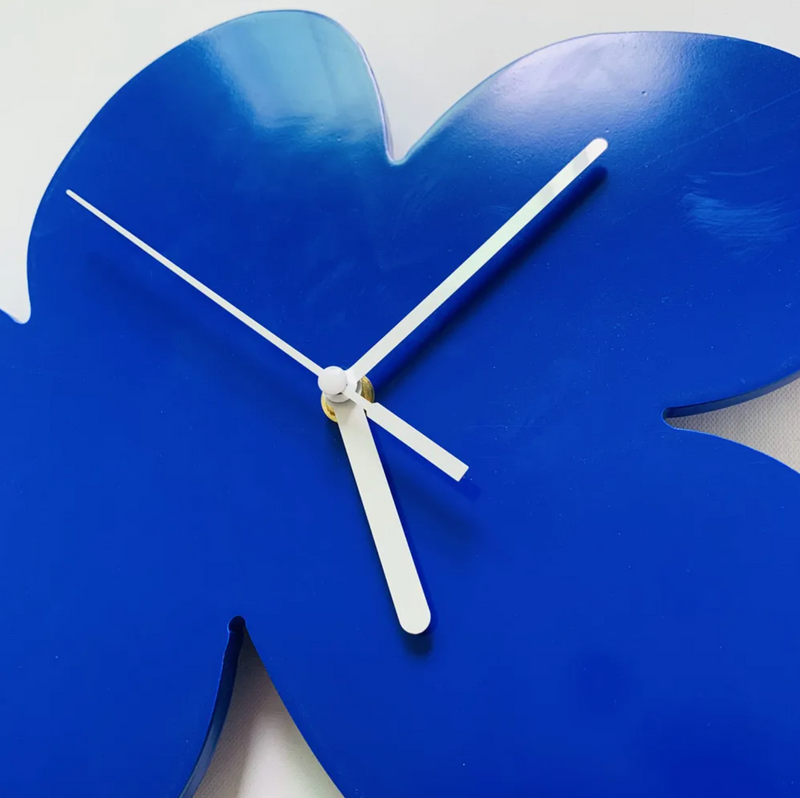 Klein Blue Geometric Wall Clock