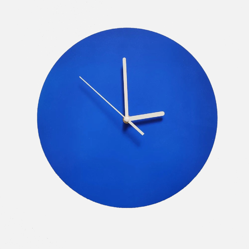 Klein Blue Geometric Wall Clock