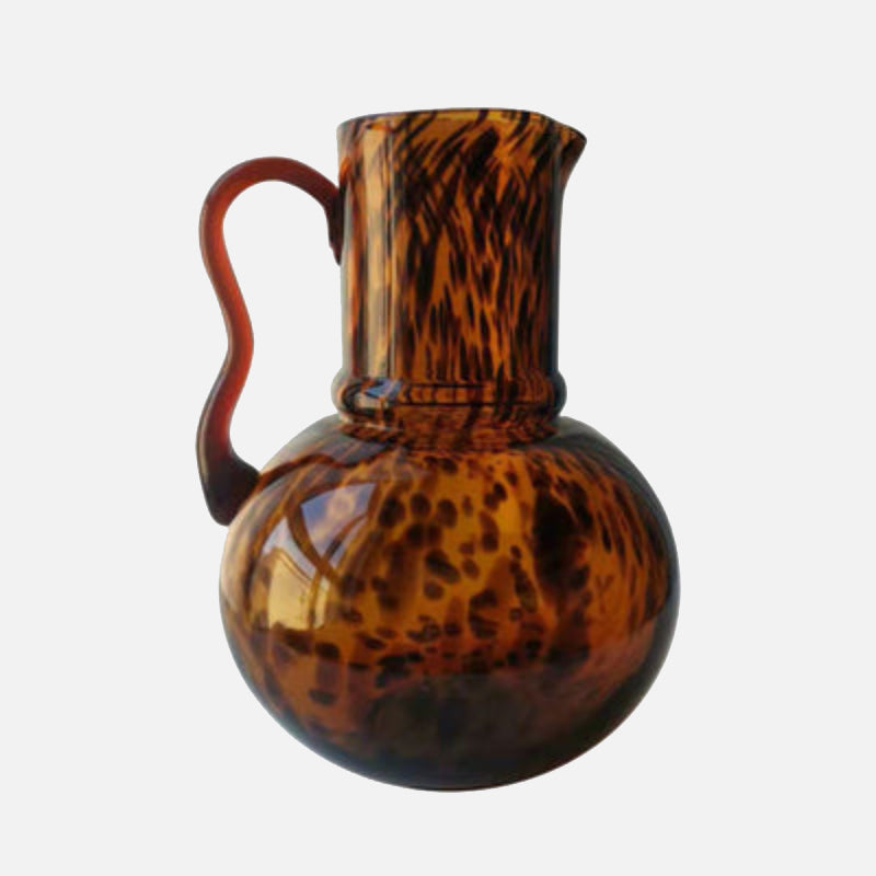 Leopard Murano Glass Flower Vase